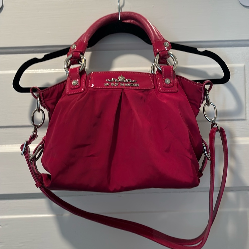 My Flat in London Brighton Hot Pink Removeable Adjustable Strap Crossbody Purse